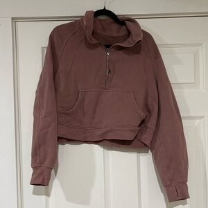 Lululemon Scuba Oversized Funnel Neck Half Zip Cropped